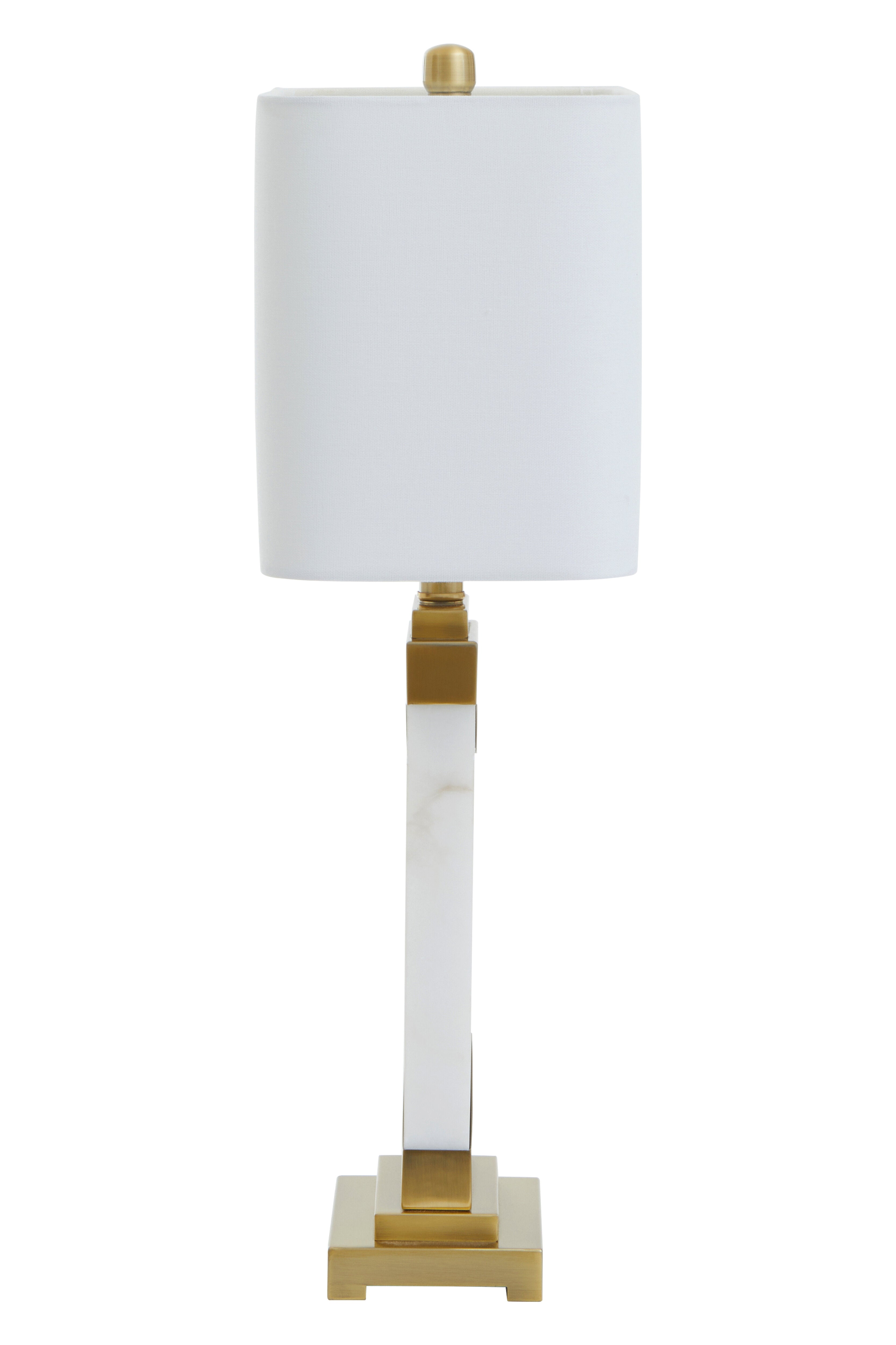 Norida White Marble & Gold Table Lamp